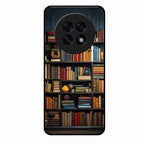 Colorful Bookshelf Art Glass Case Cover for Oppo F31 Pro Plus 5G