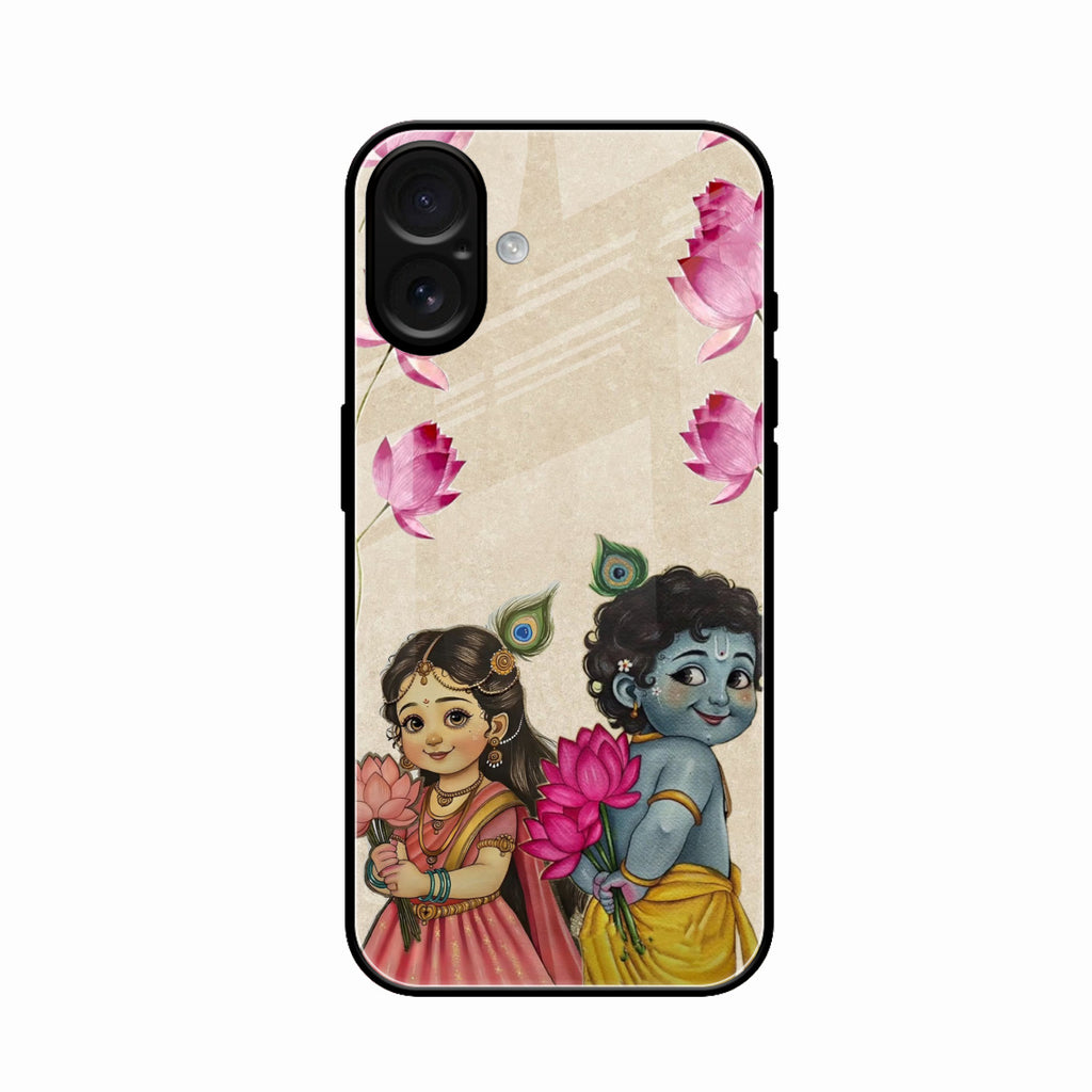 Krishna Eternal Lotus Glass Case for iPhone 17