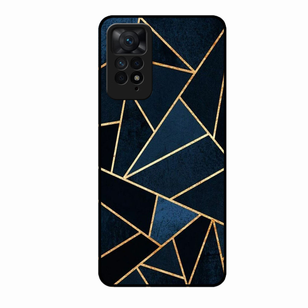 Midnight Gold Geometric Premium Glass Phone Case for Redmi Note 11 Pro 5G