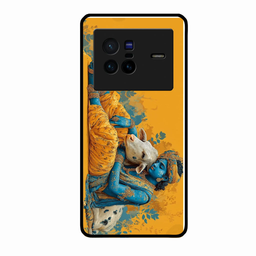 Divine Krishna Gopal Premium Glass Phone Case for Vivo X80 5G - ShopOnCliQ