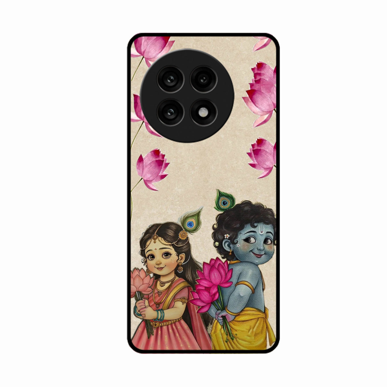 Krishna Eternal Lotus Glass Case for Oneplus 13R 5G