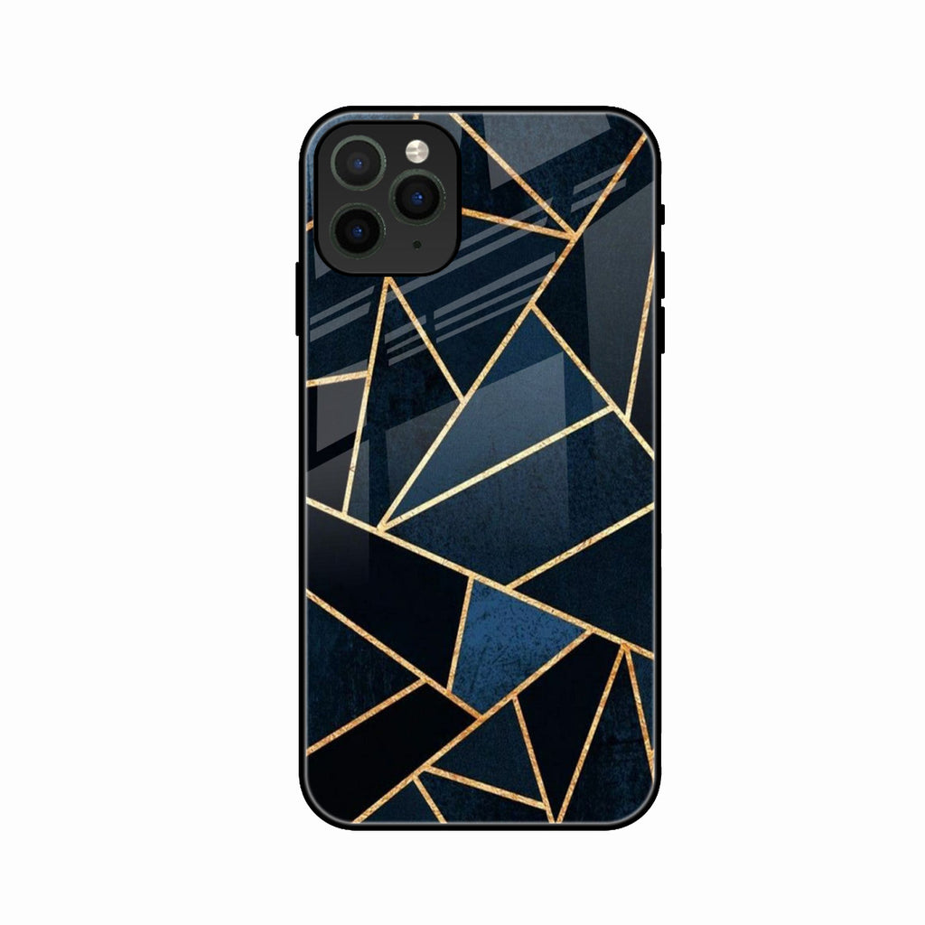 Midnight Gold Geometric Premium Glass Phone Case for iPhone 11 Pro Max