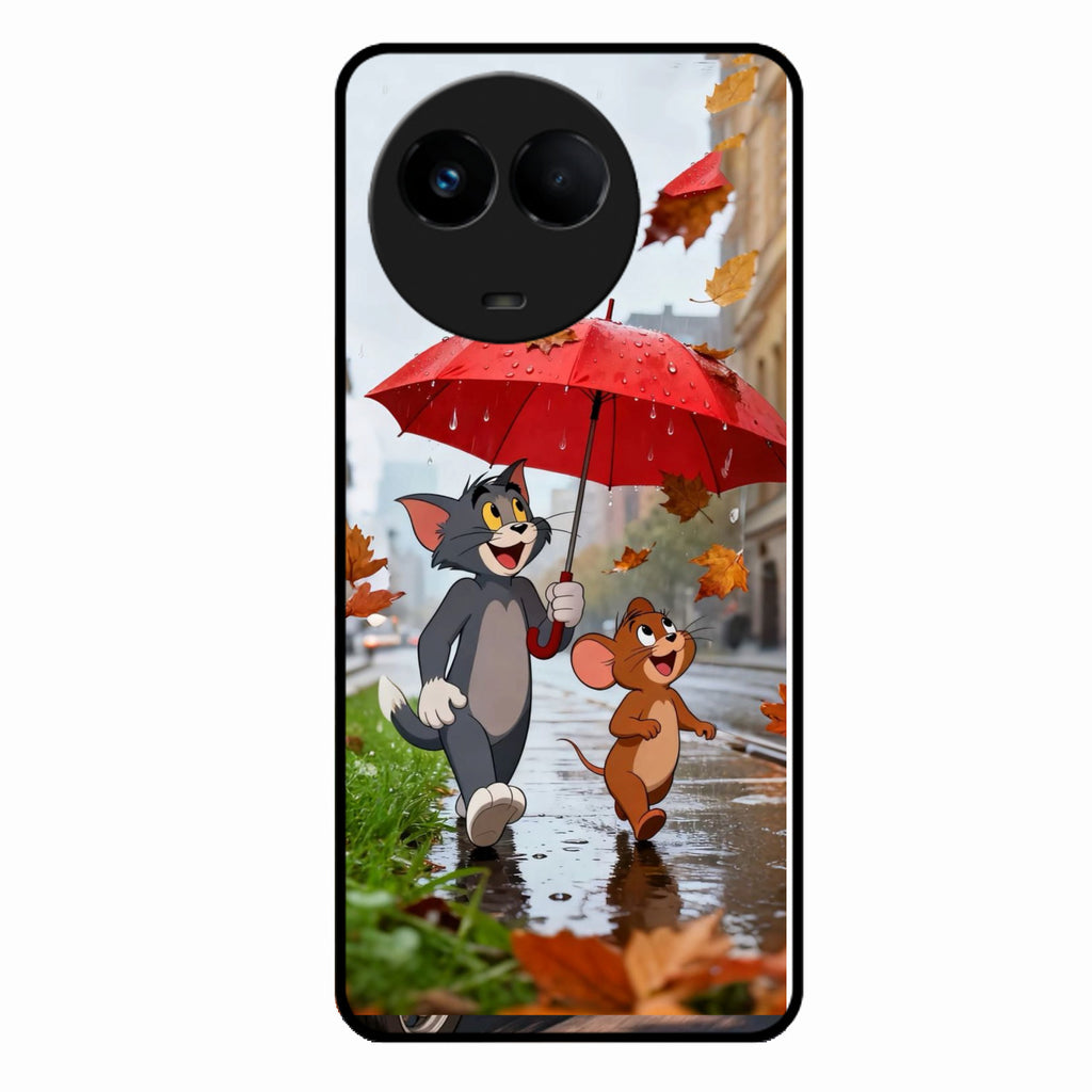 Rainy Day Cartoon Glass Phone Case for Realme 11 5G