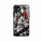 Itachi Uchiha Manga Collage Glass Phone Case for iPhone 12