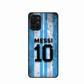 Blue Stripes Number 10 Football Glass Phone Case for Oneplus 9R 5G