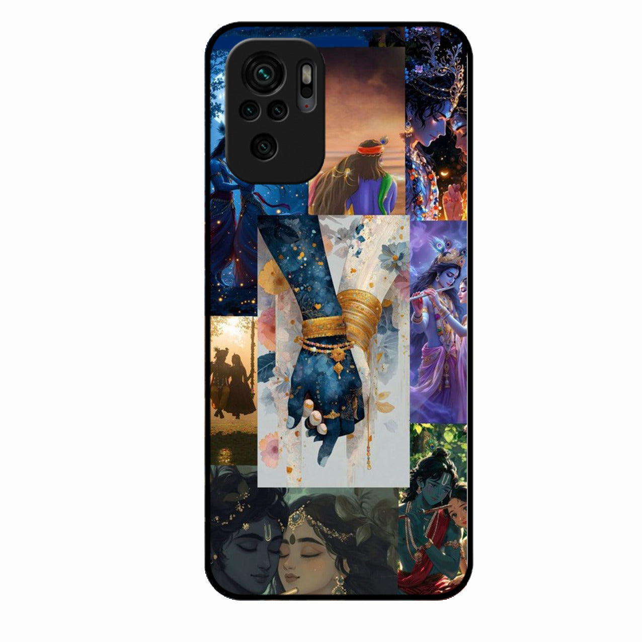 Eternal Radha Krishna Love Glass Phone Case for iQOO Neo 7 Pro 5G