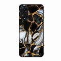 Black Gold Marble Glass Phone Case for Oppo A78 5G