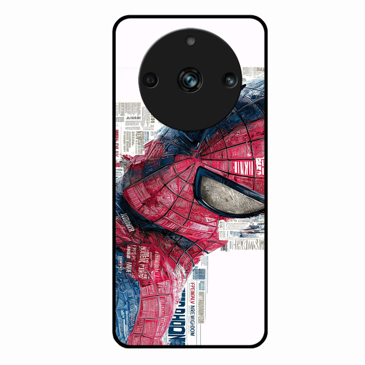 Red Blue Web Hero Glass Phone Cover for Realme 11 Pro 5G
