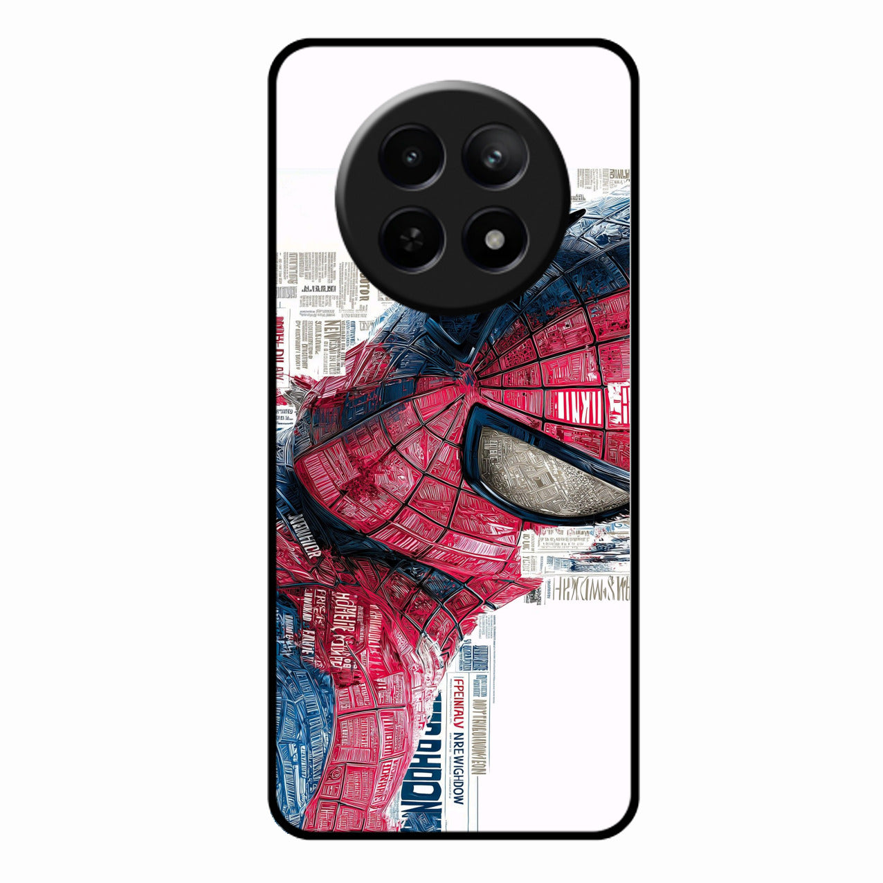 Red Blue Web Hero Glass Phone Cover for Realme 12X 5G