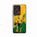 Golden Striker Glass Phone Case for Motorola G85 5G