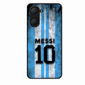 Blue Stripes Number 10 Football Glass Phone Case for Vivo T3 Lite 5G