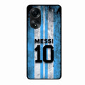 Blue Stripes Number 10 Football Glass Phone Case for Oppo A58