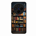 Colorful Bookshelf Art Glass Case Cover for Vivo X200 5G