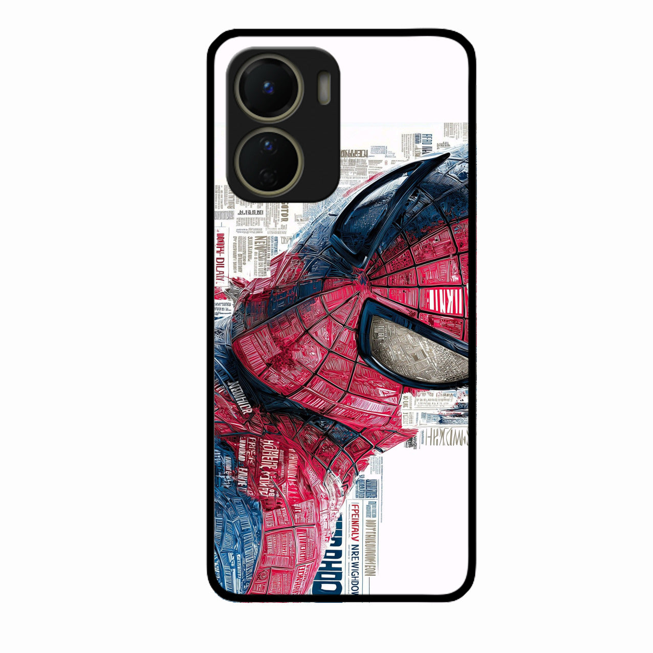 Red Blue Web Hero Glass Phone Cover for Vivo T2X 5G