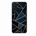Midnight Gold Geometric Premium Glass Phone Case for Samsung Galaxy F56 5G