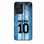 Blue Stripes Number 10 Football Glass Phone Case for Oneplus Nord Ce 2 Lite 5G