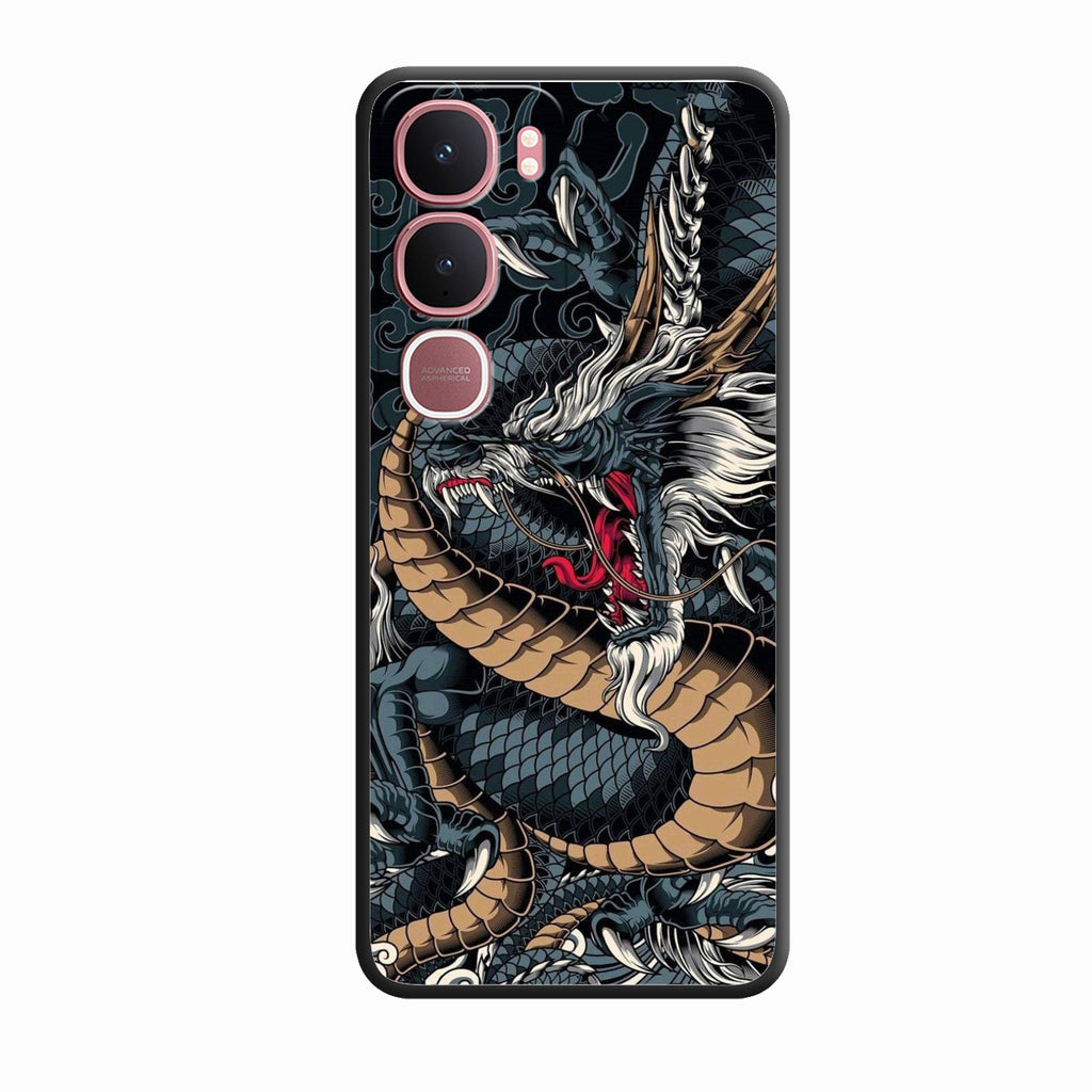 Midnight Dragon Glass Phone Case for Vivo Y31 5G