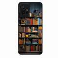 Colorful Bookshelf Art Glass Case Cover for Vivo T1 5G