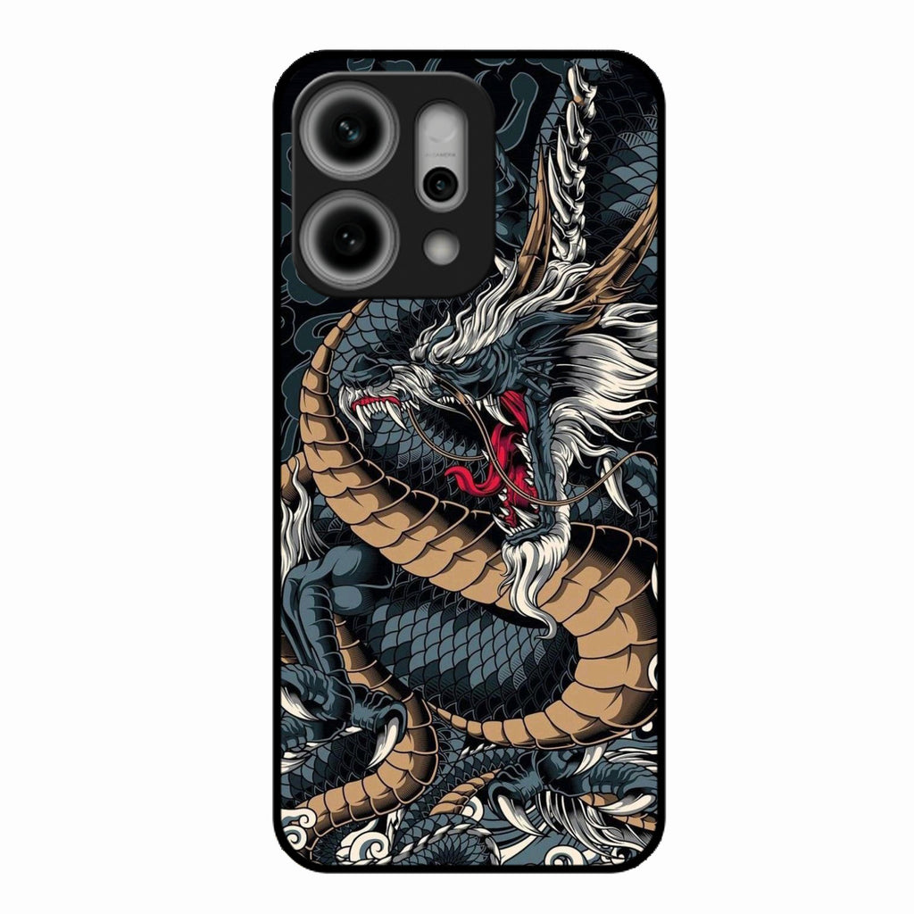 Midnight Dragon Glass Phone Case for Oppo Reno 14 Pro 5G