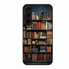 Colorful Bookshelf Art Glass Case Cover for Samsung Galaxy S23 Fe 5G