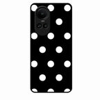 Classic Polka Dot Glass Phone Case for Oppo Reno 10 5G