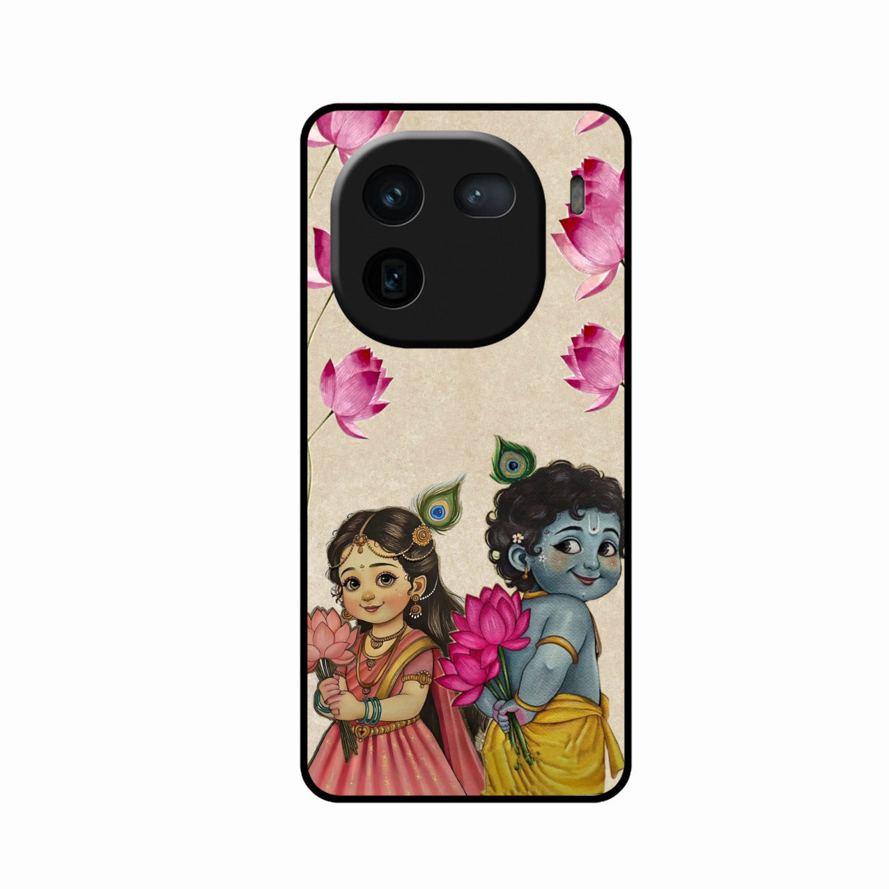 Krishna Eternal Lotus Glass Case for iQOO 12 5G