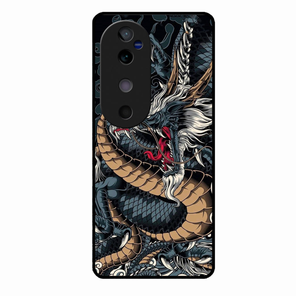 Midnight Dragon Glass Phone Case for Vivo V40 5G