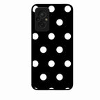 Classic Polka Dot Glass Phone Case for Redmi 11 Prime 4G