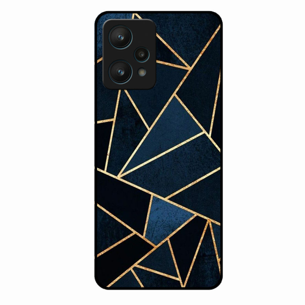 Midnight Gold Geometric Premium Glass Phone Case for Realme 9 Pro 5G