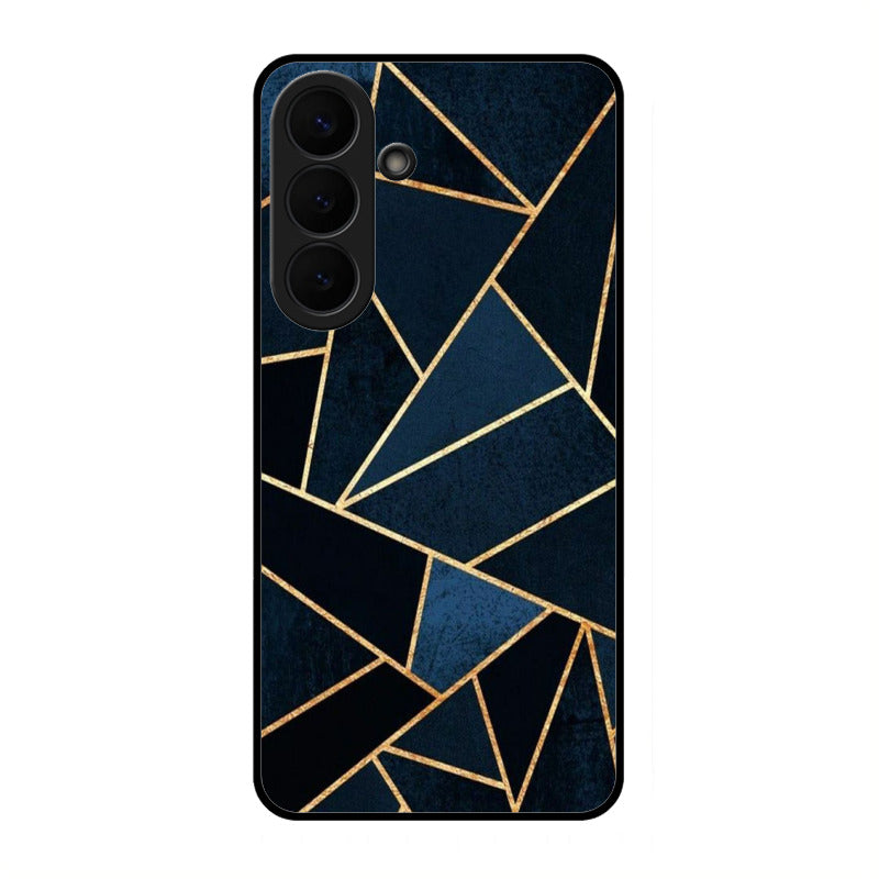 Midnight Gold Geometric Premium Glass Phone Case for Samsung Galaxy S26 5G