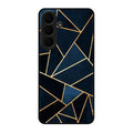 Midnight Gold Geometric Premium Glass Phone Case for Samsung Galaxy S26 5G