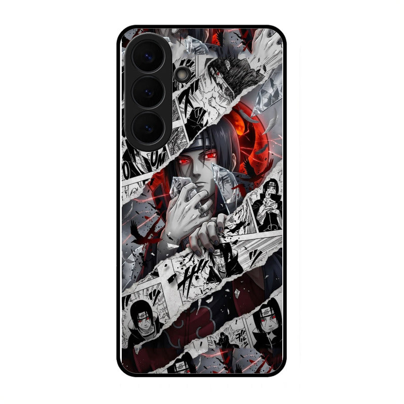 Itachi Uchiha Manga Collage Glass Phone Case for Samsung Galaxy S26 5G
