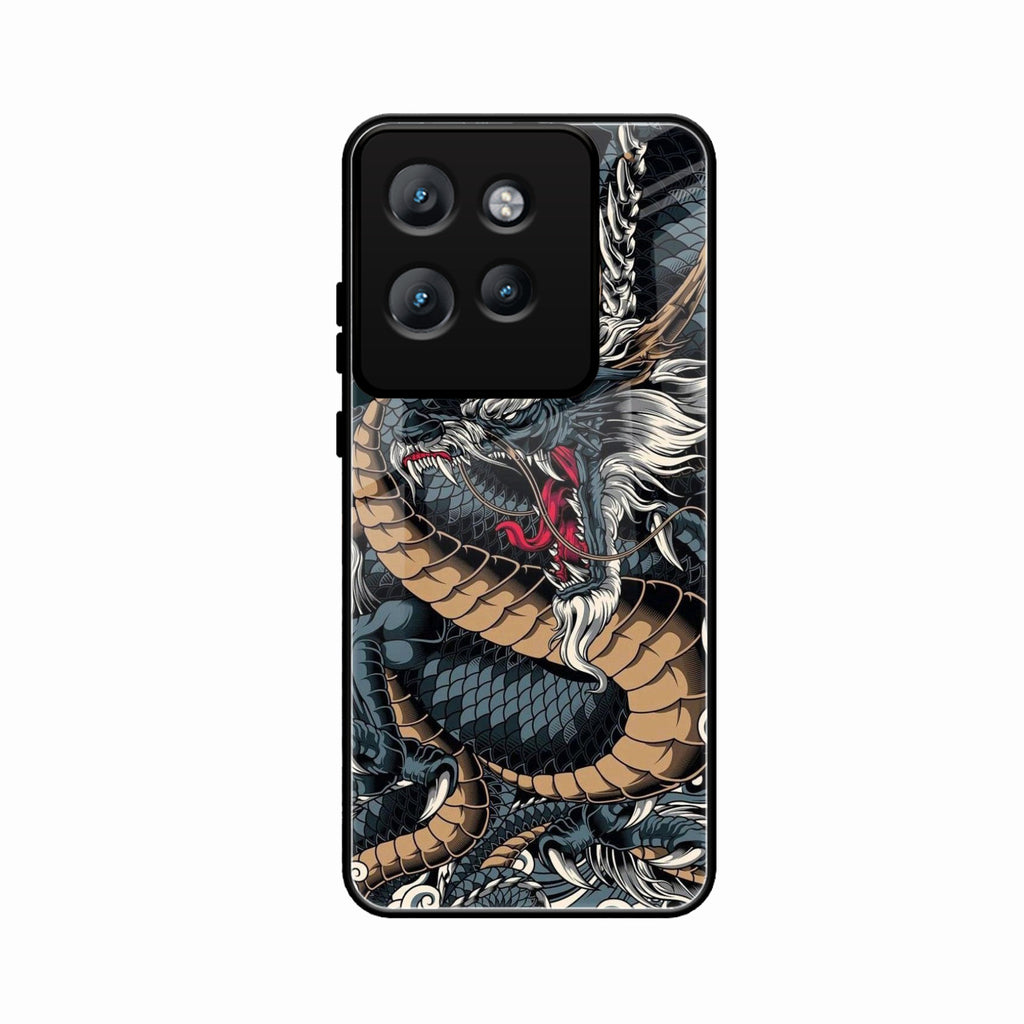Midnight Dragon Glass Phone Case for Motorola Edge 50