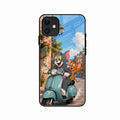 Cartoon Scooter Adventure Premium Glass Phone Case for iPhone 12