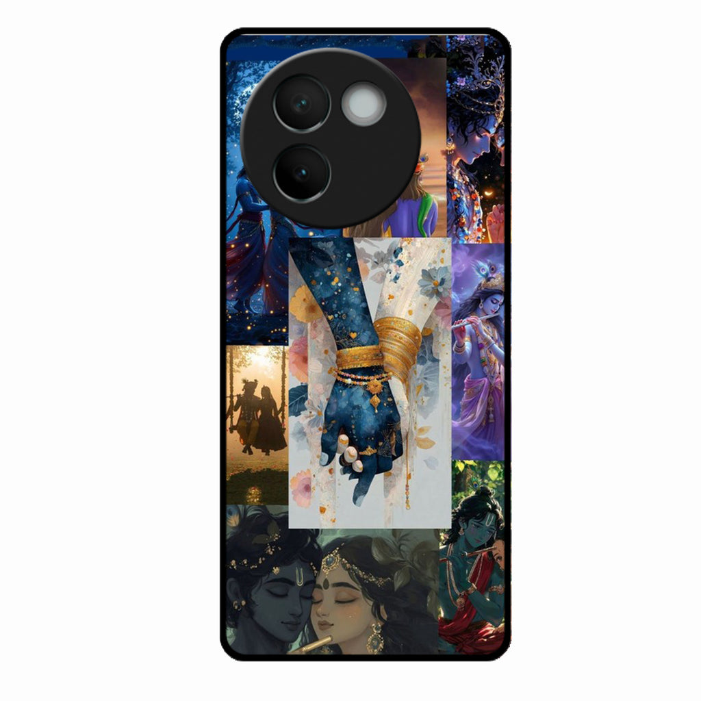 Eternal Radha Krishna Love Glass Phone Case for Samsung Galaxy M34 5G
