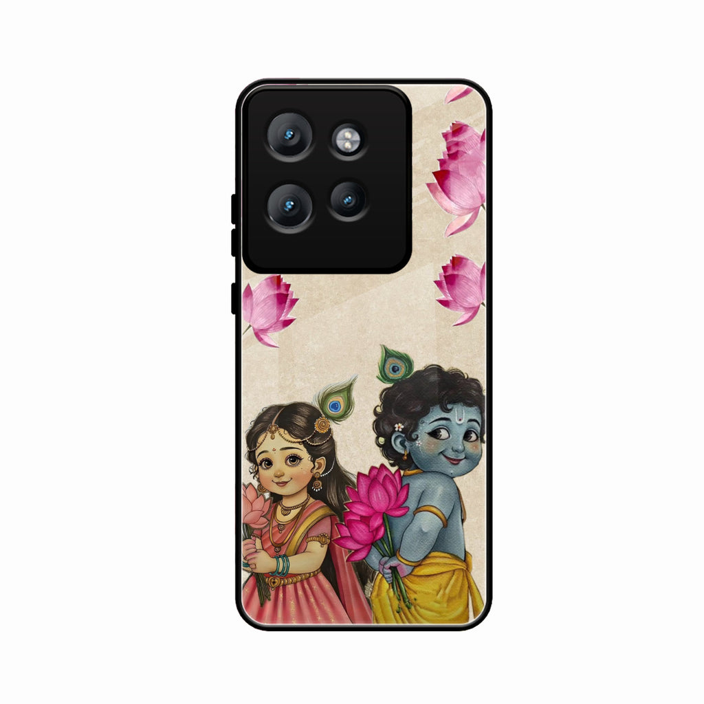 Krishna Eternal Lotus Glass Case for Motorola Edge 50