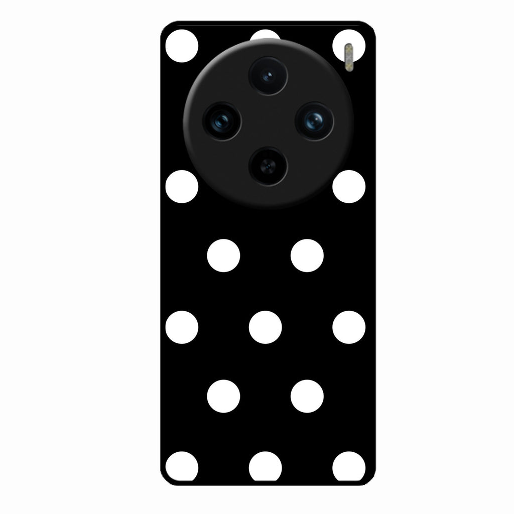 Classic Polka Dot Glass Phone Case for Vivo X100 Pro 5G