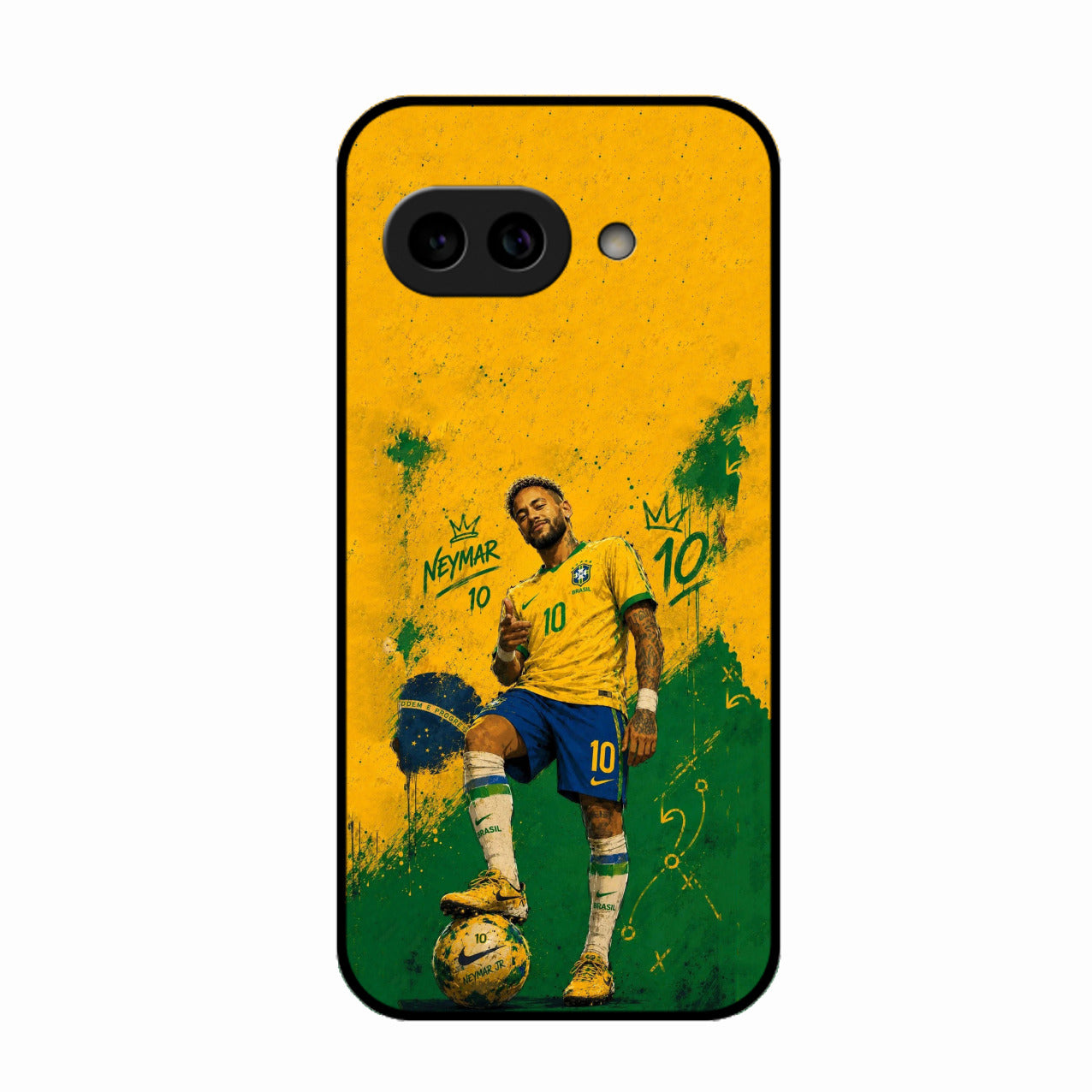 Golden Striker Glass Phone Case for Google Pixel 9A 5G
