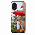 Rainy Day Cartoon Glass Phone Case for Oppo A38