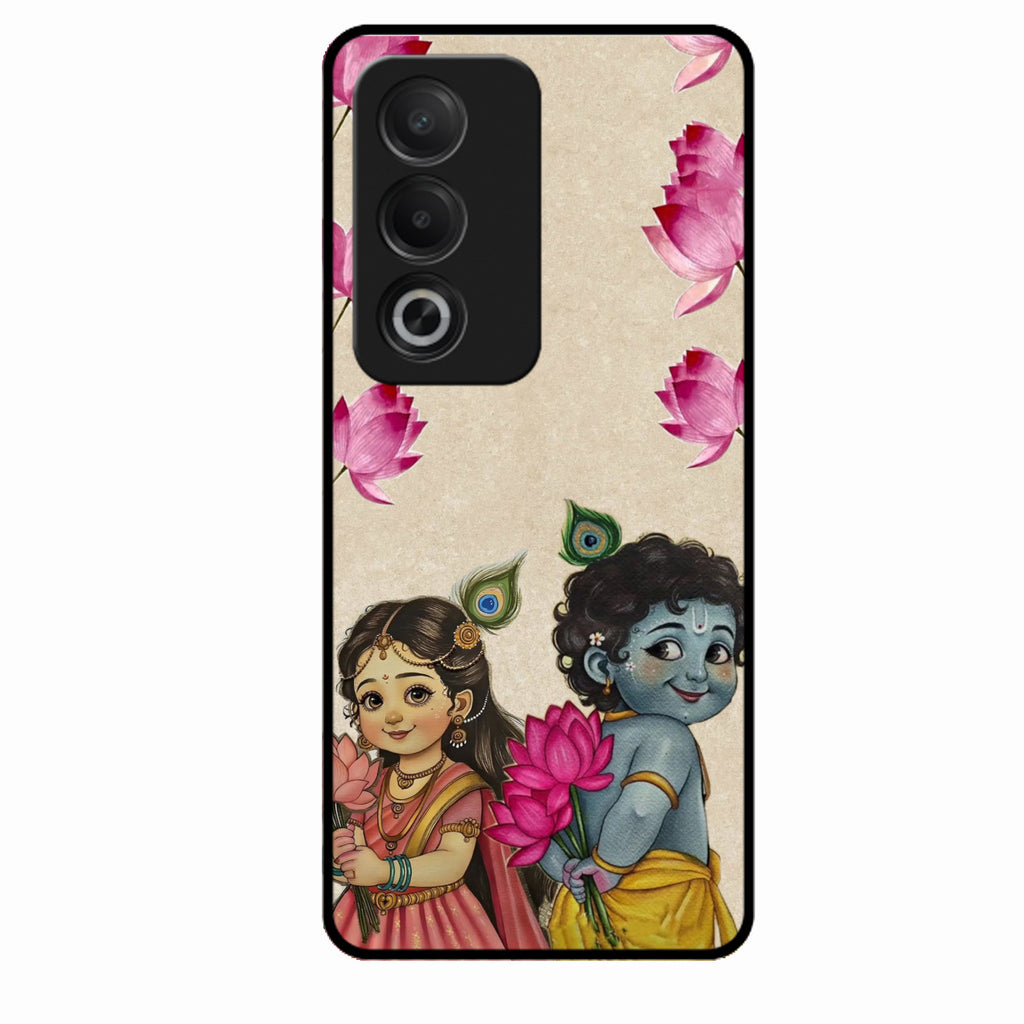 Krishna Eternal Lotus Glass Case for Oppo A3 Pro 5G