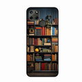 Colorful Bookshelf Art Glass Case Cover for Realme C25Y