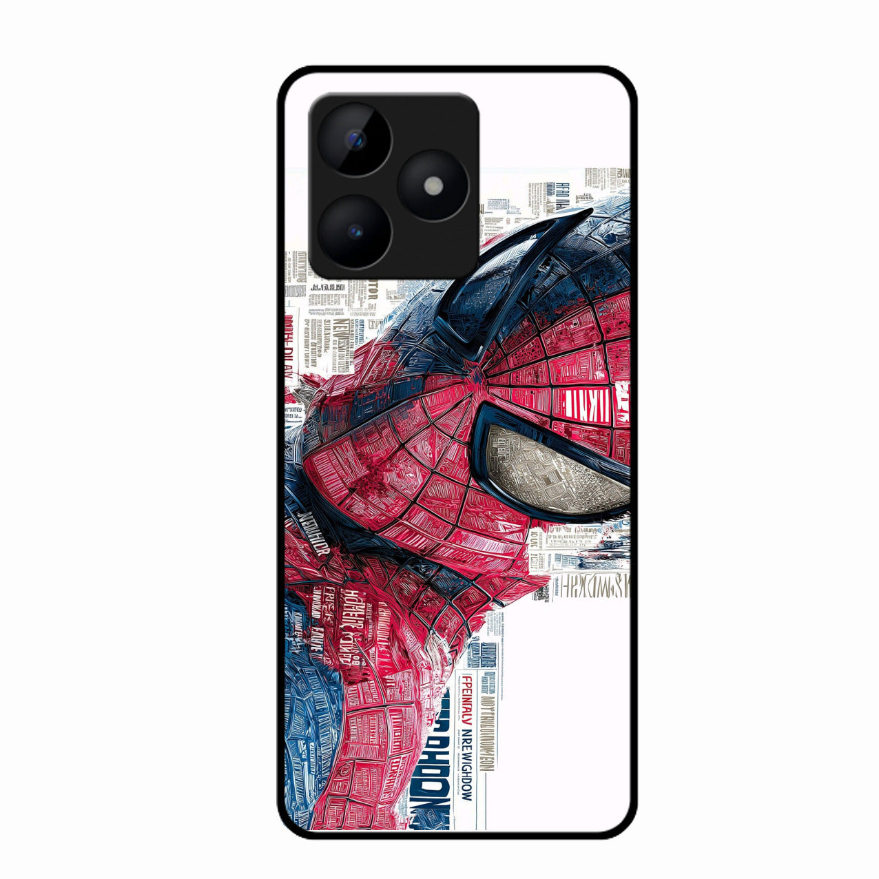 Red Blue Web Hero Glass Phone Cover for Realme C53