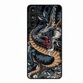 Midnight Dragon Glass Phone Case for Samsung Galaxy M55S 5G