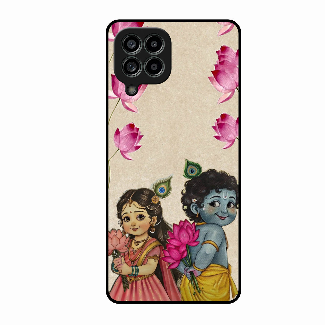 Krishna Eternal Lotus Glass Case for Samsung Galaxy M53 5G