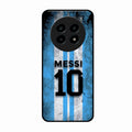 Blue Stripes Number 10 Football Glass Phone Case for Realme 14 Pro Lite 5G