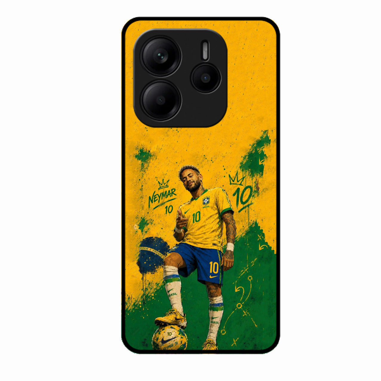 Golden Striker Glass Phone Case for Redmi Note 14 Se 5G