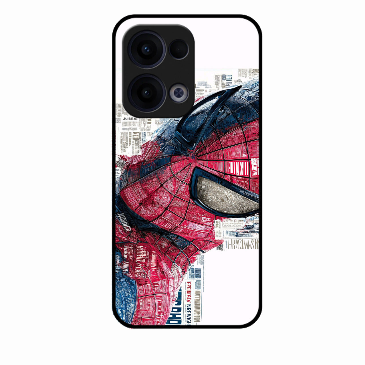 Red Blue Web Hero Glass Phone Cover for Oppo Reno 13 5G