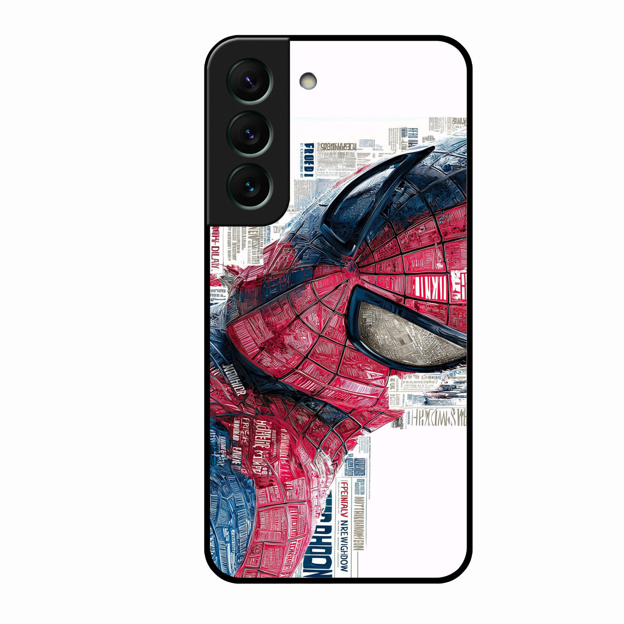 Red Blue Web Hero Glass Phone Cover for Samsung Galaxy S22 5G