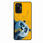 Cute Panda Sketch Premium Glass Phone Case for Redmi Note 10 Pro