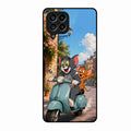 Cartoon Scooter Adventure Premium Glass Phone Case for Samsung Galaxy M53 5G